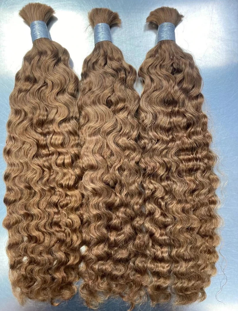 Wholesale Unprocessed Raw Virgin Hair Extension No Weft Burmese Curly Natural Wavy Hot Selling 100% Human Hair Bulk for Braiding