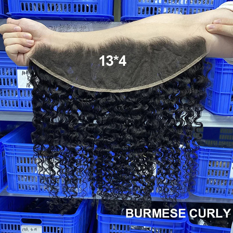 Wholesale 13x4 Italian Curly HD Lace Frontal | Undetectable Invisible Lace | 100% Virgin Brazilian Human Hair
