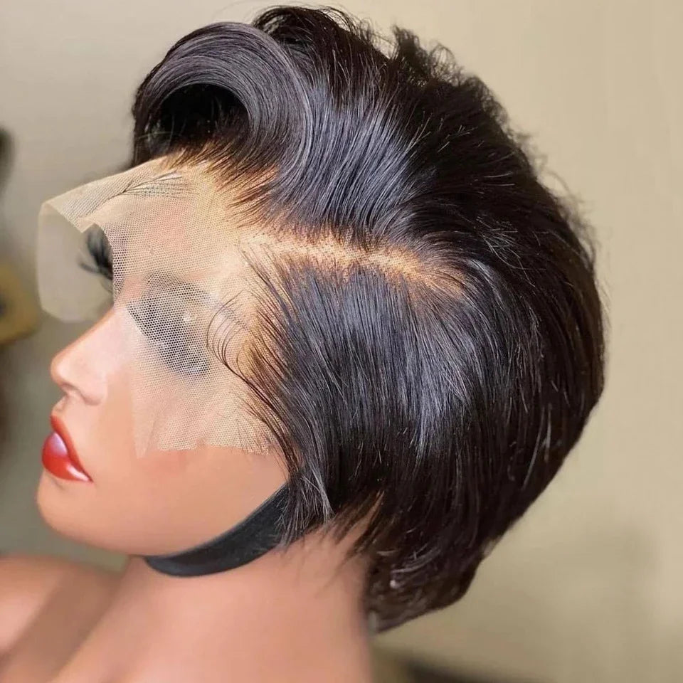 IYRS Hair | Chic Pixie Cut Short Bob Wig - 200% Density Brazilian Virgin Hair - Natural Hairline