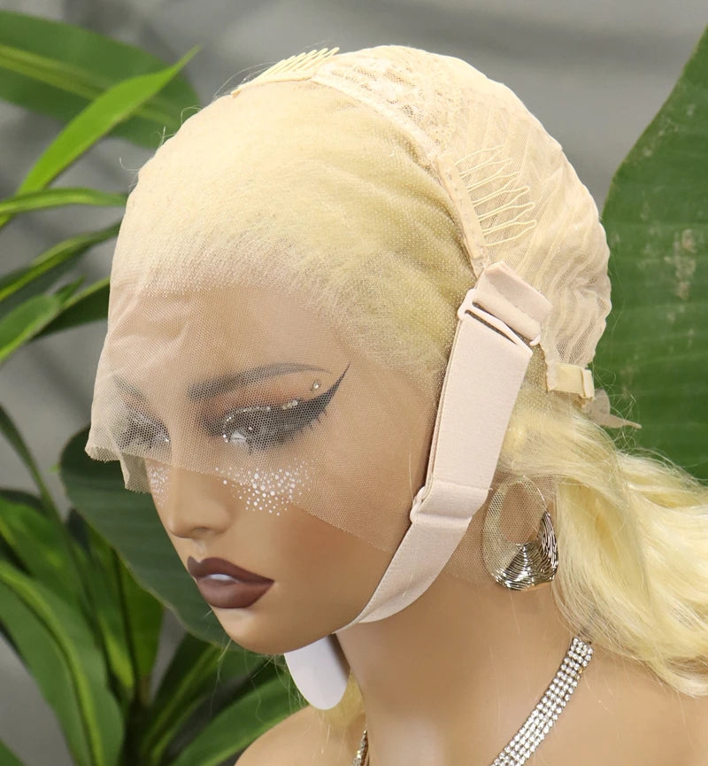 30 Inch 613 Blonde 13x4 Lace Front Wig 220% Density | Pre-plucked Transparent Lace Human Hair