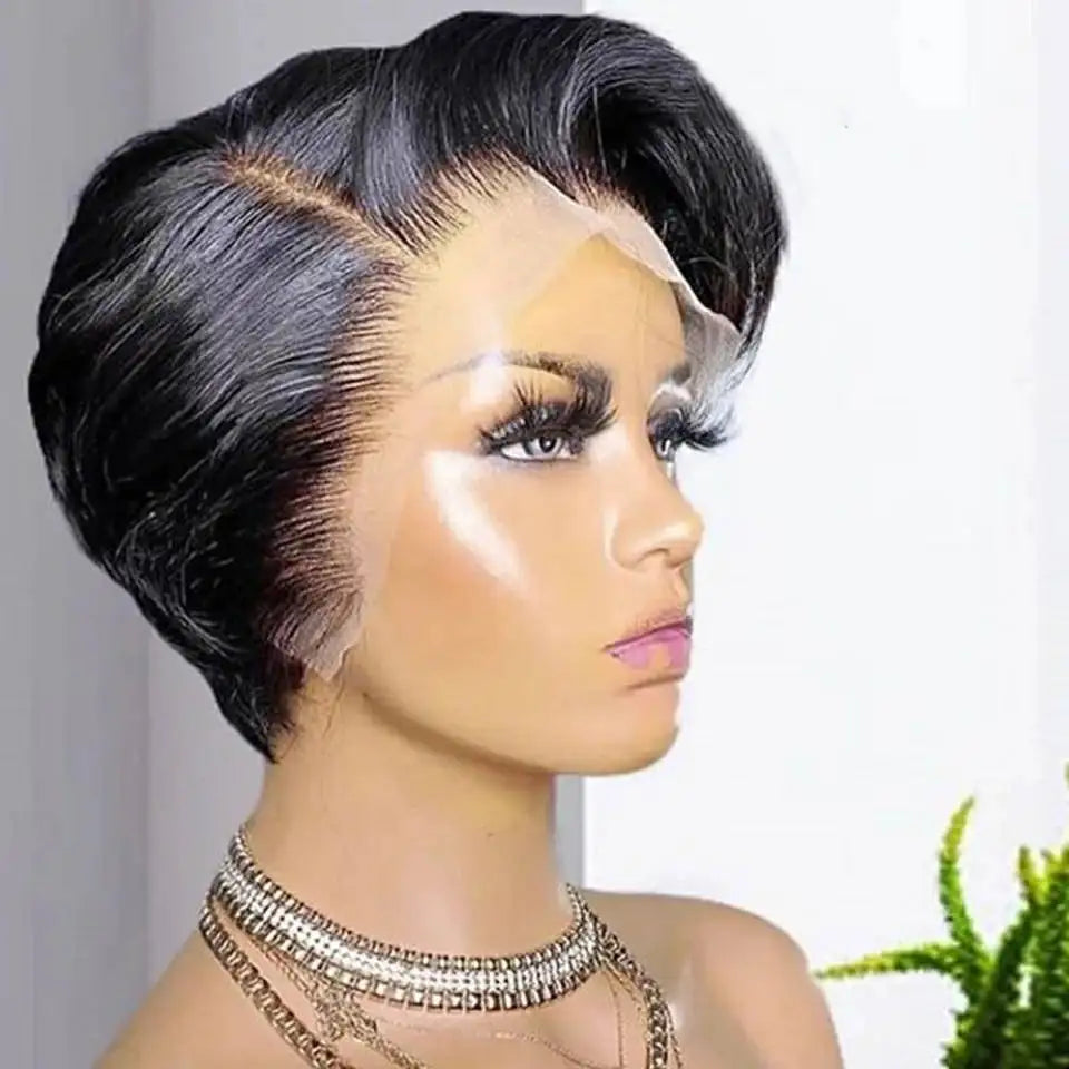 IYRS Hair | Chic Pixie Cut Short Bob Wig - 200% Density Brazilian Virgin Hair - Natural Hairline