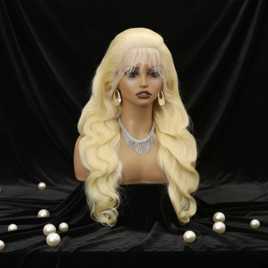 30 Inch 613 Blonde 13x4 Lace Front Wig 220% Density | Pre-plucked Transparent Lace Human Hair